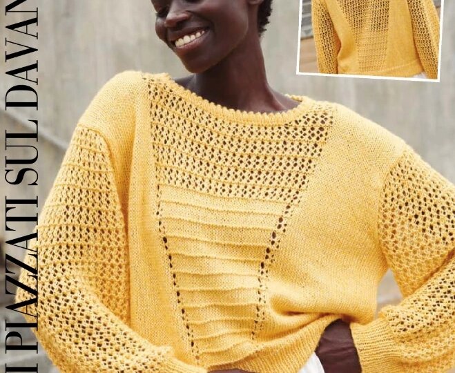 Не перестаю любоваться этим джемпером из журнала MAGLIA. Связано очень креативно!