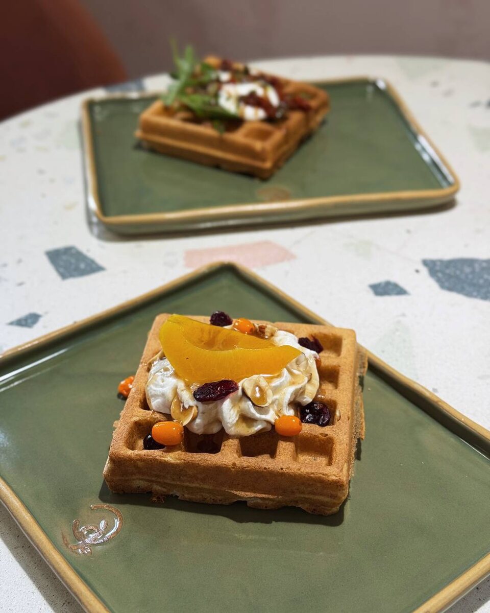 Вафля с персиком – наш фаворит!