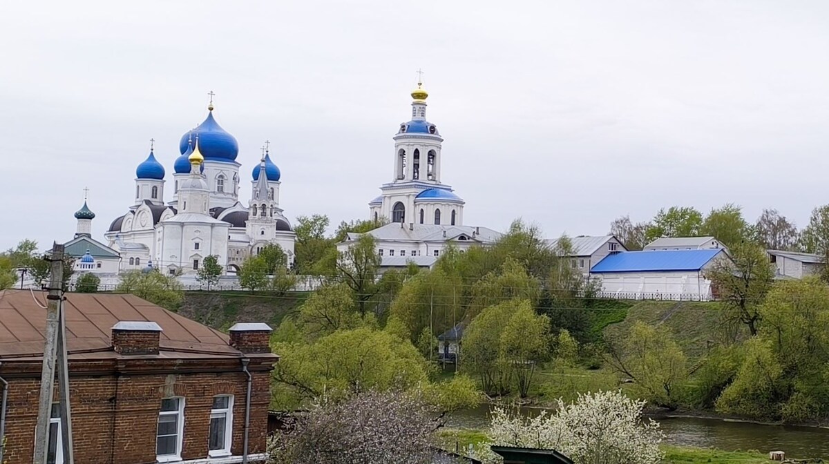 Общий вид Свято-Боголюбского монастыря от железной дороги. Фото автора.