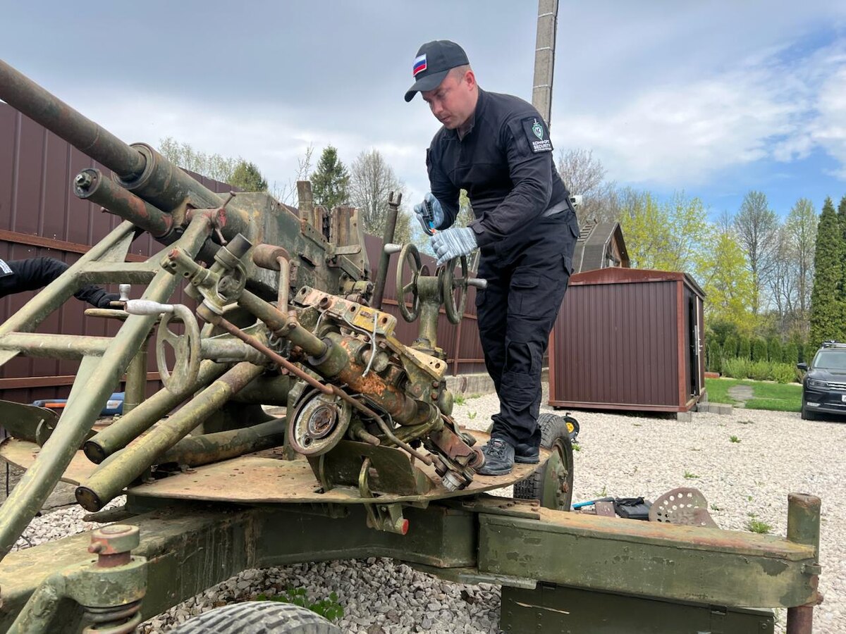 «Земля МО» участвует в реставрации зенитки в Дубечино