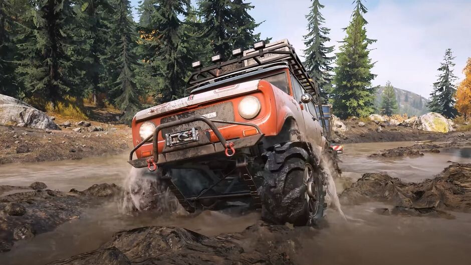 Если вам нравится неторопливая езда и борьба с диким бездорожьем на мощной технике с большими колесами - то вам точно сюда