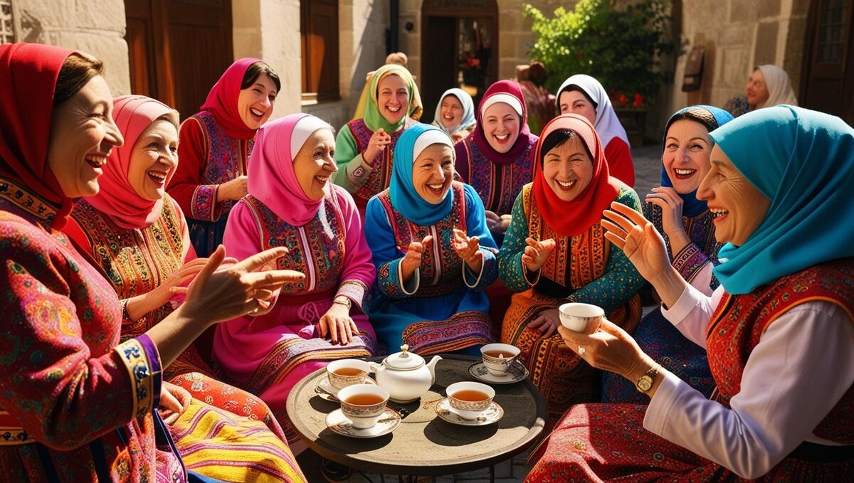 Изображение сделано с помощью ИИ. ИИ считает, что именно так выглядят турецкие сплетни:-)