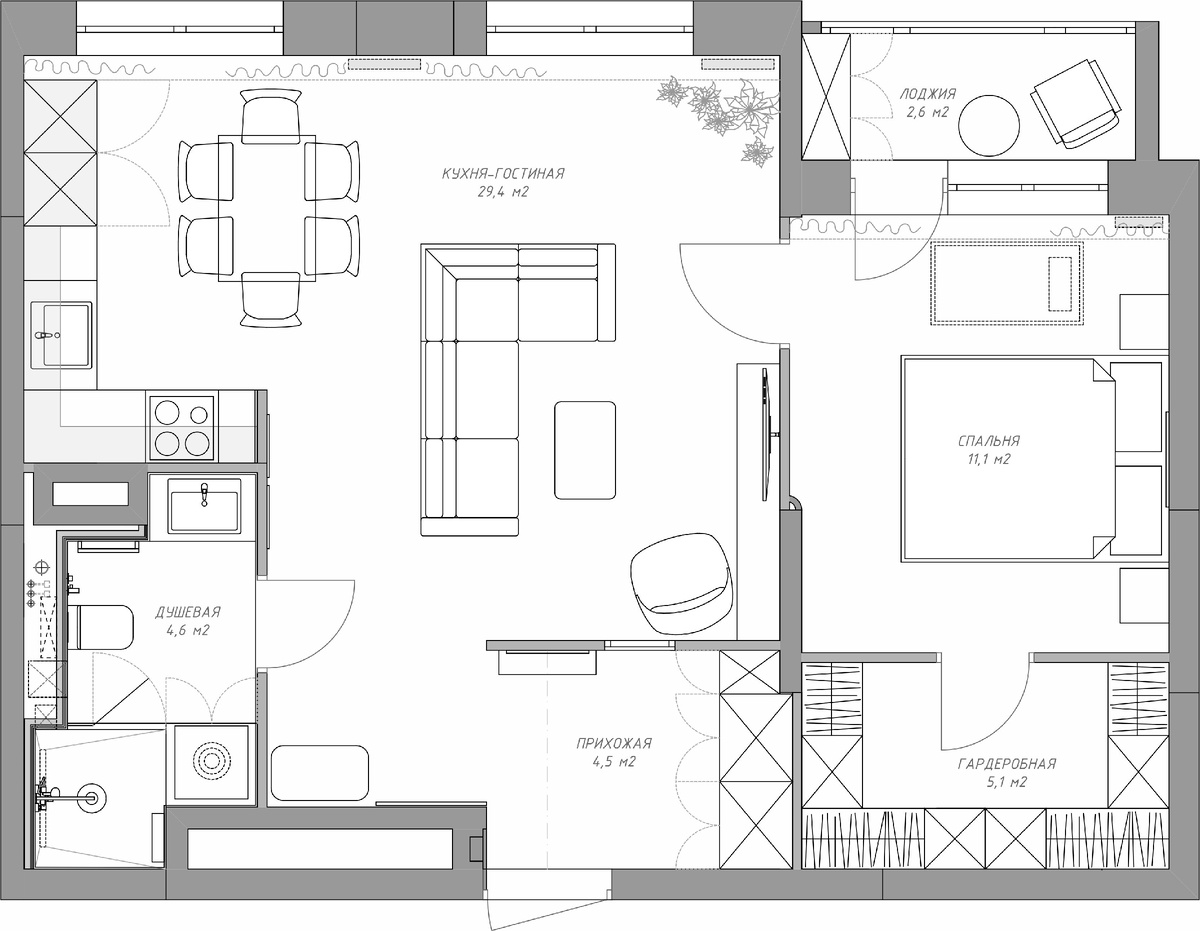Итоговое планировочное решение