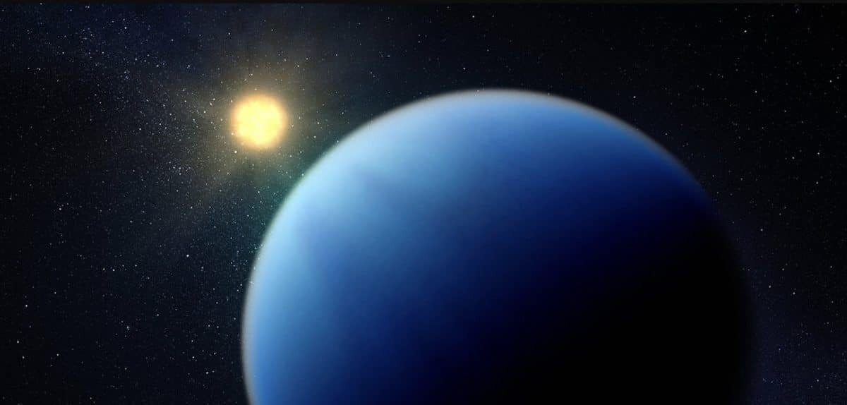    Экзопланета TOI-421 b, обращающаяся вокруг солнцеподобной звезды, в представлении художника / © NASA, ESA, CSA, Dani Player (STScI)