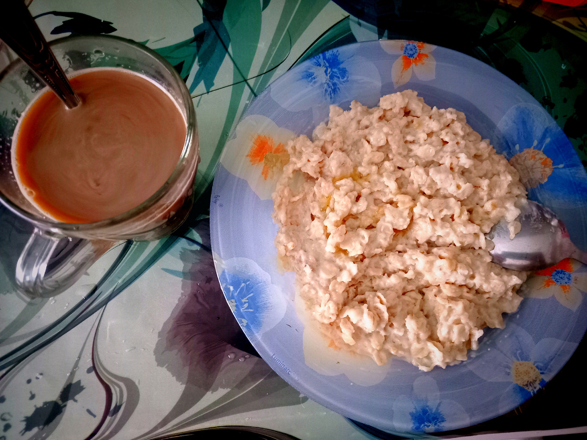 Каша - Овсянка со сливочным маслом и мёдом