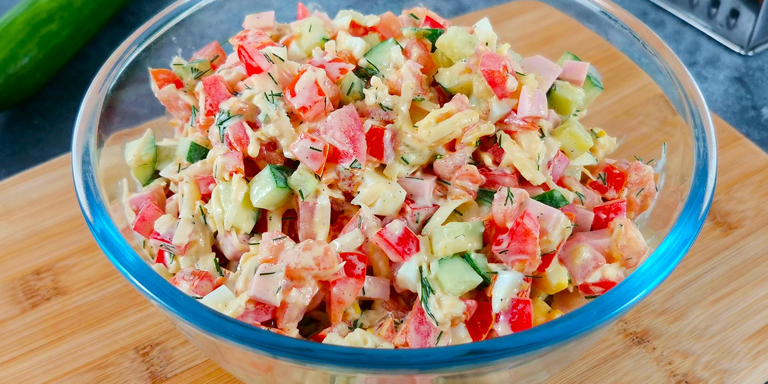 Очень вкусный салат с болгарским перцем