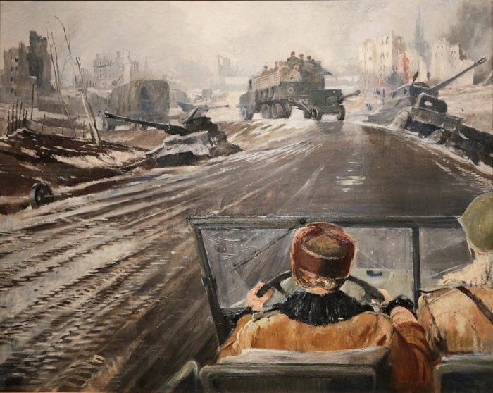 Юрий Пименов. Фронтовая дорога. 1944. 100х123. Русский музей, Санкт-Петербург