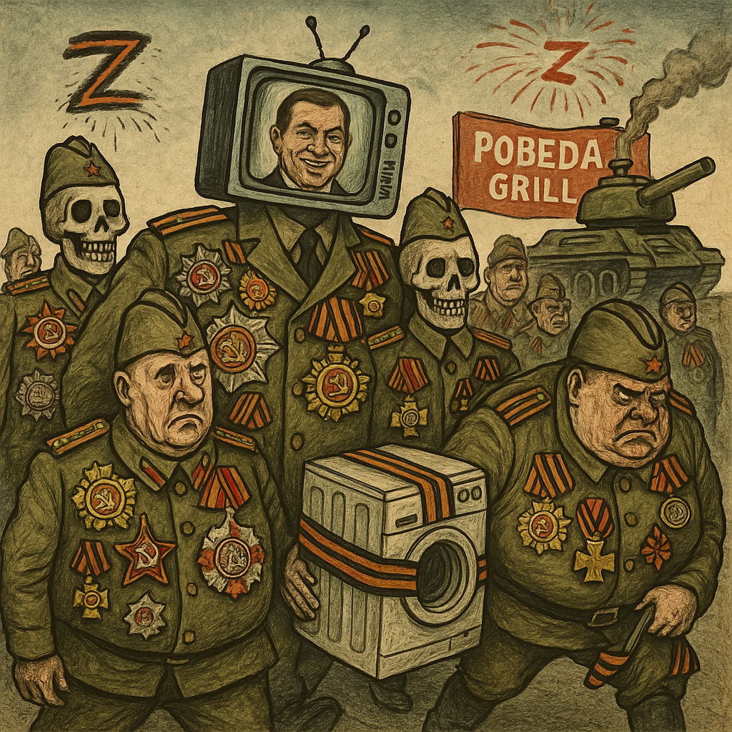 Победобесие в путинской России. Сгенерировано ChatGPT 