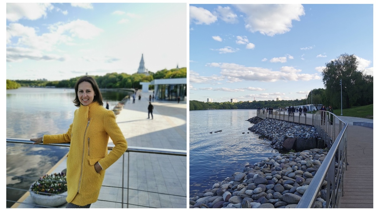 Новая набережная в парке Коломенское