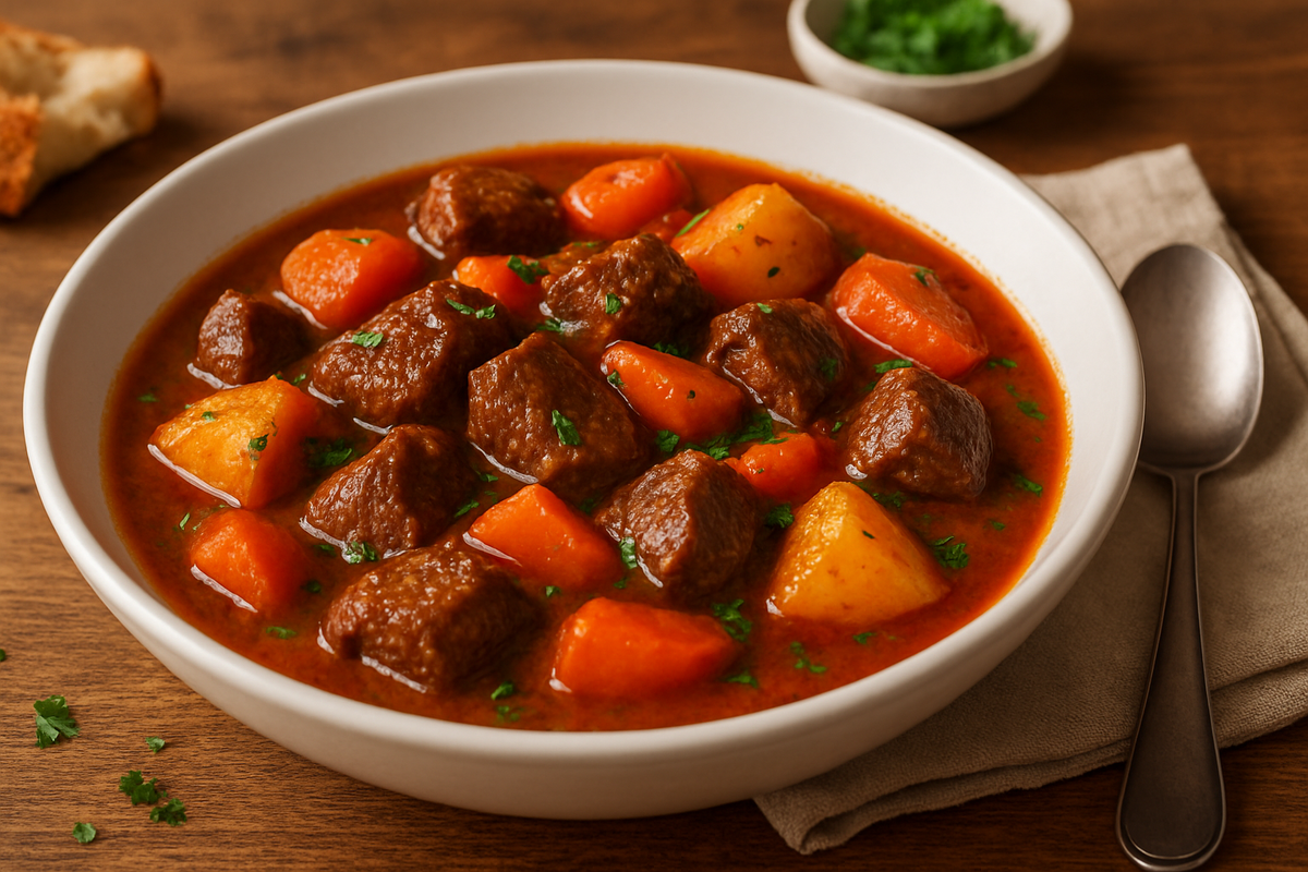 ароматное рагу из говядины с овощами