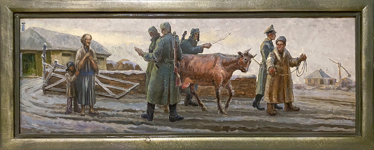 Кавильин Максим (Калашников Владимир Ильич, 1937 г. р.) "Neu ordnung" 1997 г., х. м. 27х75