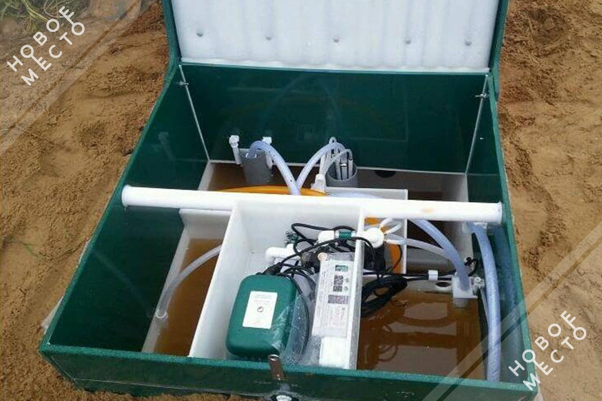 Устройство аэрационного септика с компрессором и очисткой стоков до 98%