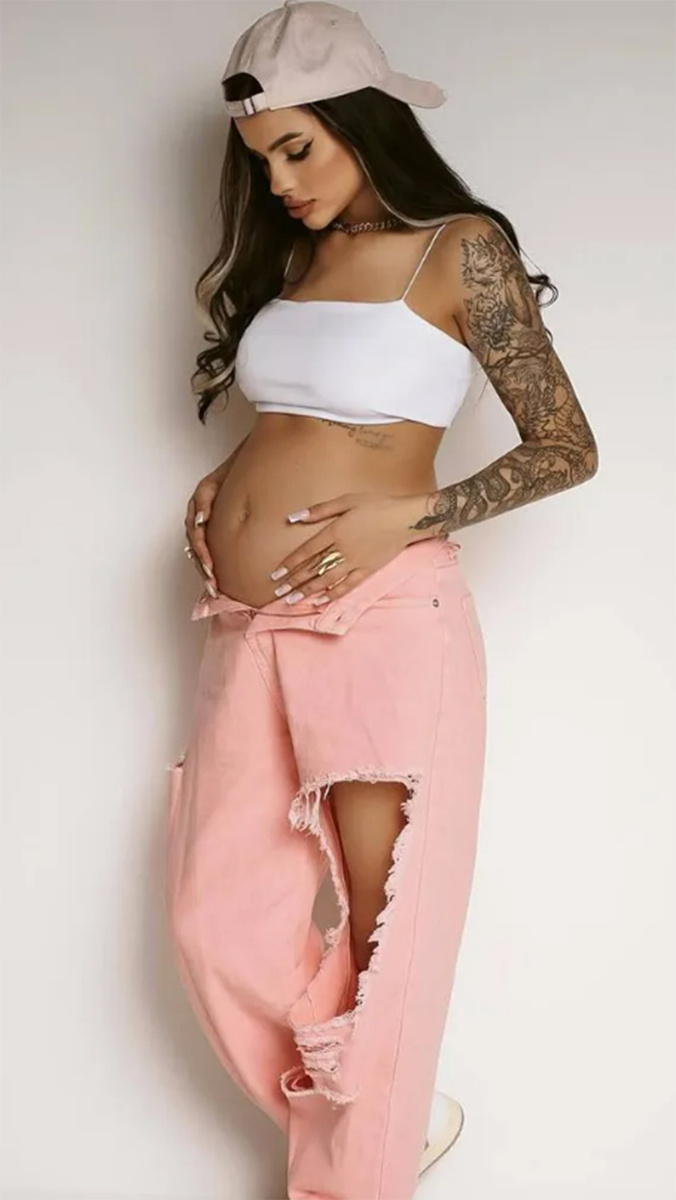 Беременная визажистка Михаила Галустяна. Фото: соцсети