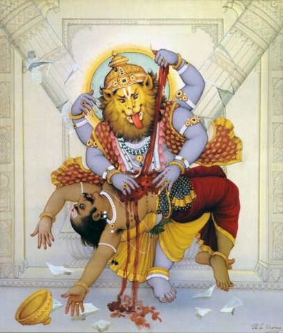 Нарасимха убивает Хираньякашипу