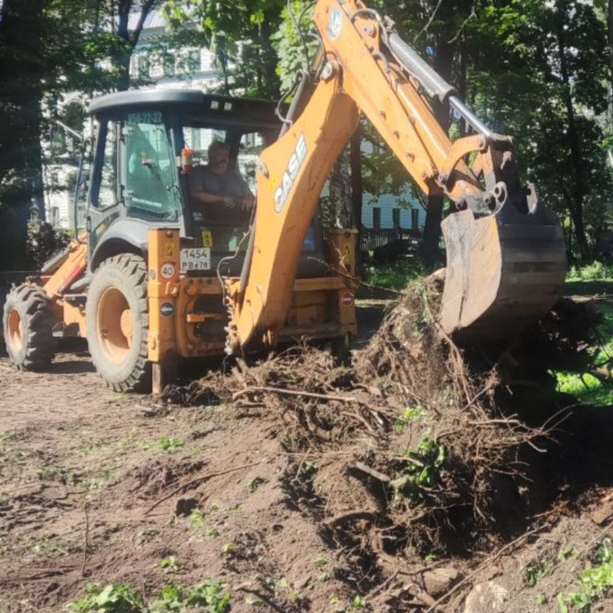 Корчевание пней