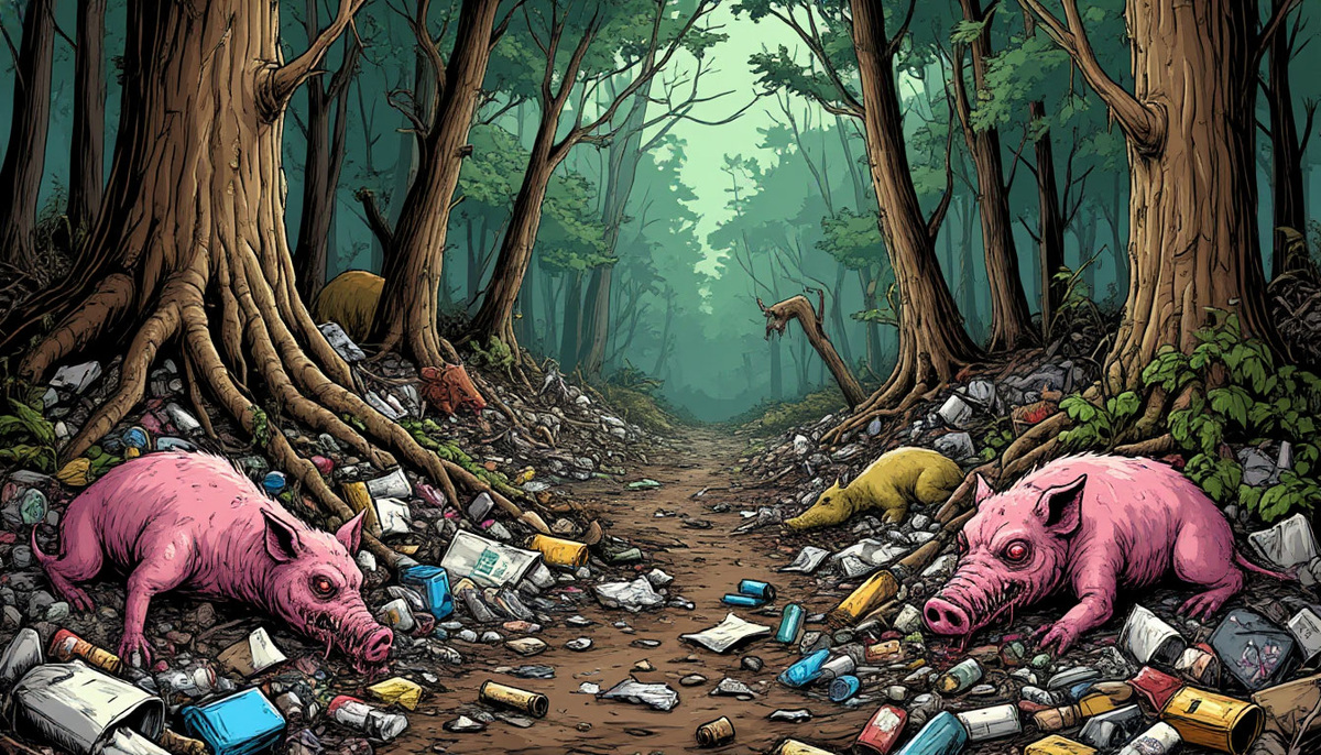 2077 год, где-то в лесу у Соснового Бора, нейросеть