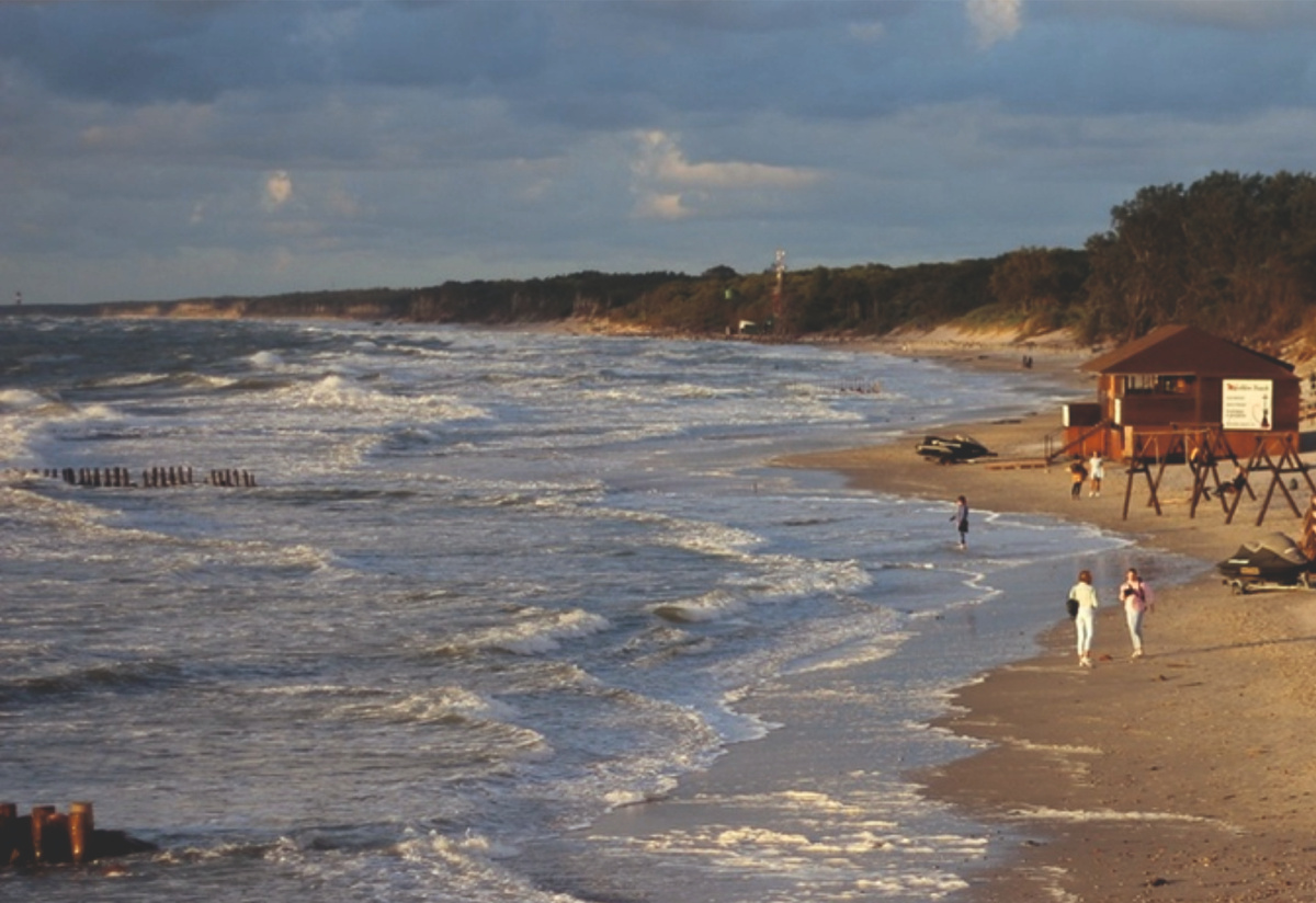 Морское побережье в восточной части Зеленоградска.