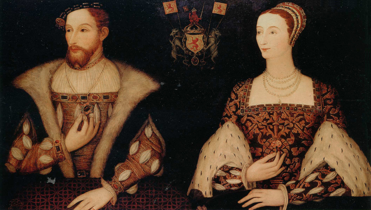 Doppelporträt James V. und seiner zweiten Frau Marie de Guise im Falkland Palace