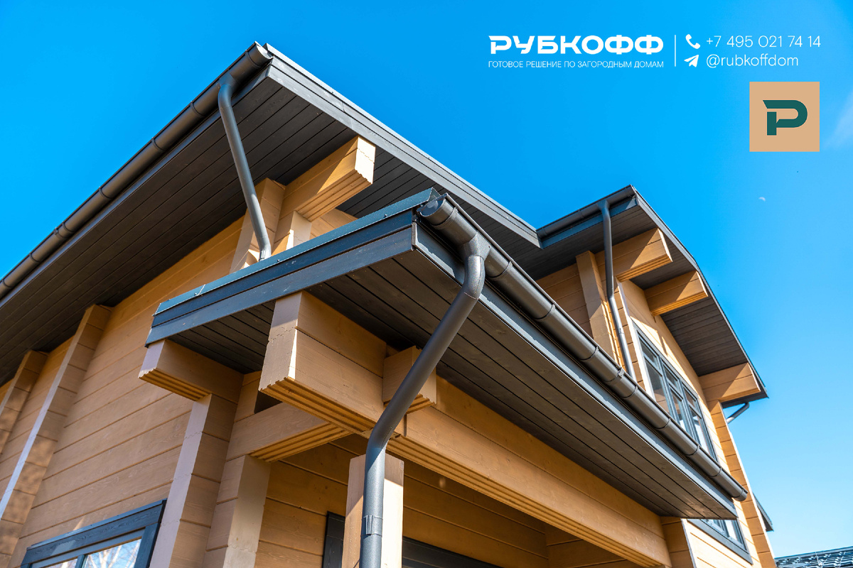 Дом по проекту М42 от Рубкофф из высокого клееного бруса