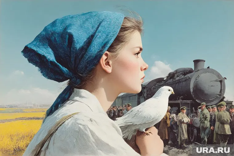 Первая версия песни «Синий платочек» появилась до Великой Отечественной войны
Фото: Создано в Midjourney © URA.RU