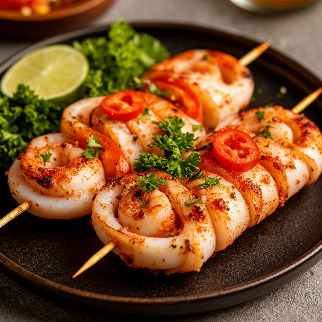 Шашлык из кальмара