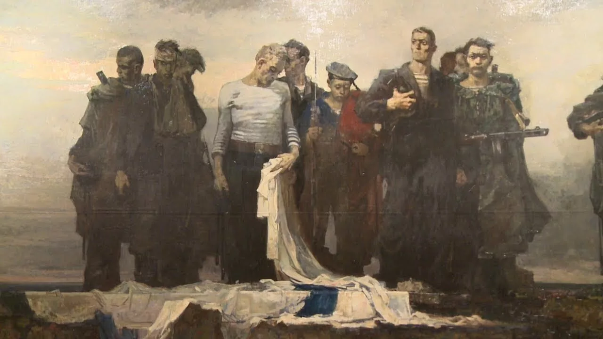 Композиция А. А. Мыльникова «Клятва балтийцев» находится в собрании Русского музея в Санкт-Петербурге