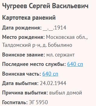 сведения с сайта "Память Народа"
