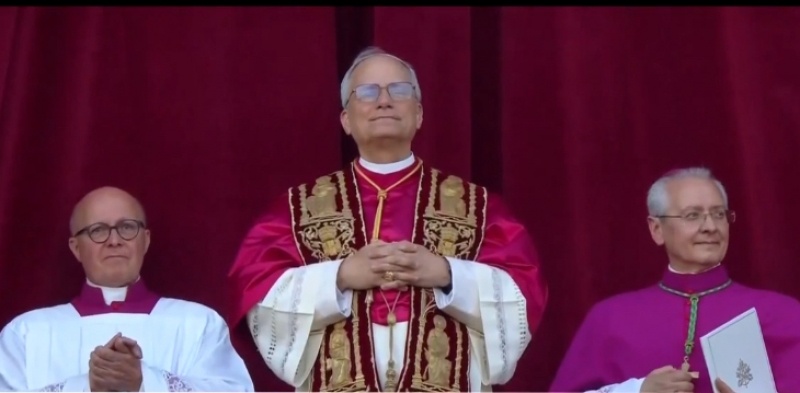    Папа римский Лев XIV (Роберт Фрэнсис Прево). Скриншот видео.