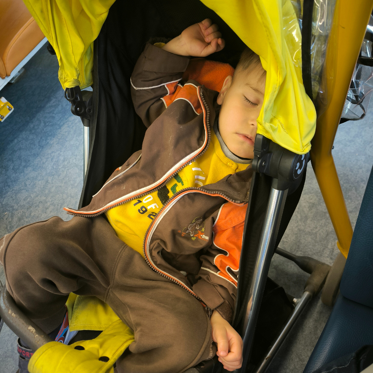 Спит в электричке