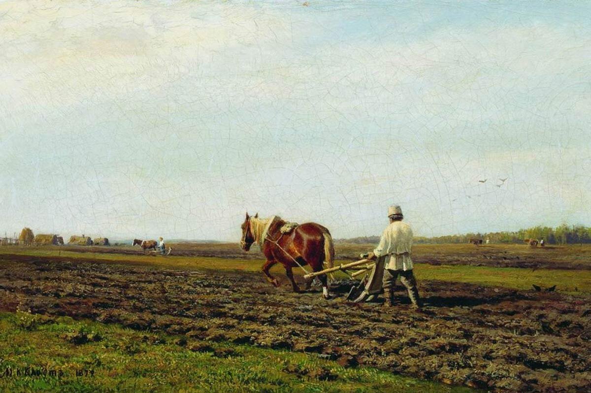 М.К. Клодт. " На пашне"