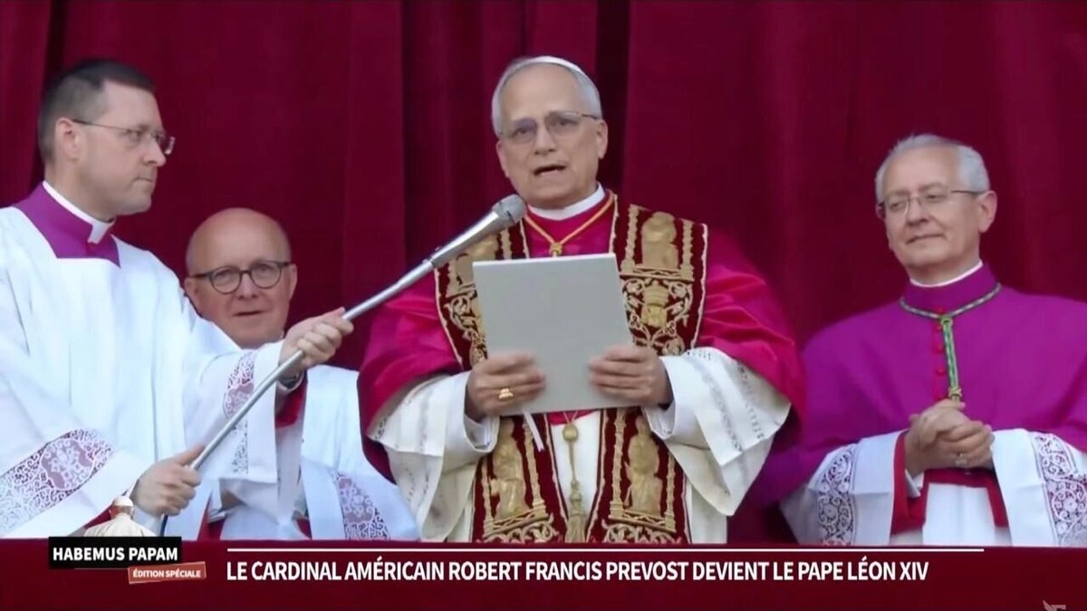 Избран первый американский папа римский. Источник: Скриншот трансляции