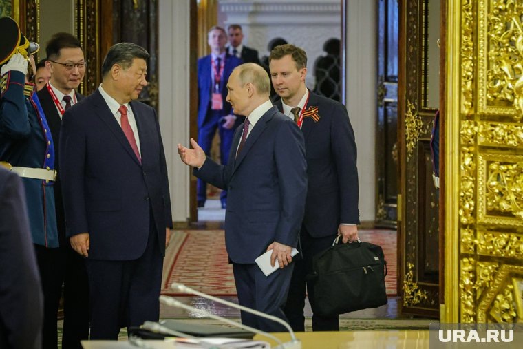 Переговоры Путина и Си Цзиньпина проходят в четверг в Кремле в узком составе
Фото: Роман Наумов © URA.RU
