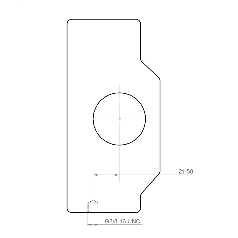 Расстояние между оптической осью и осью крепления на 16мм кинокамерах Красногорск.