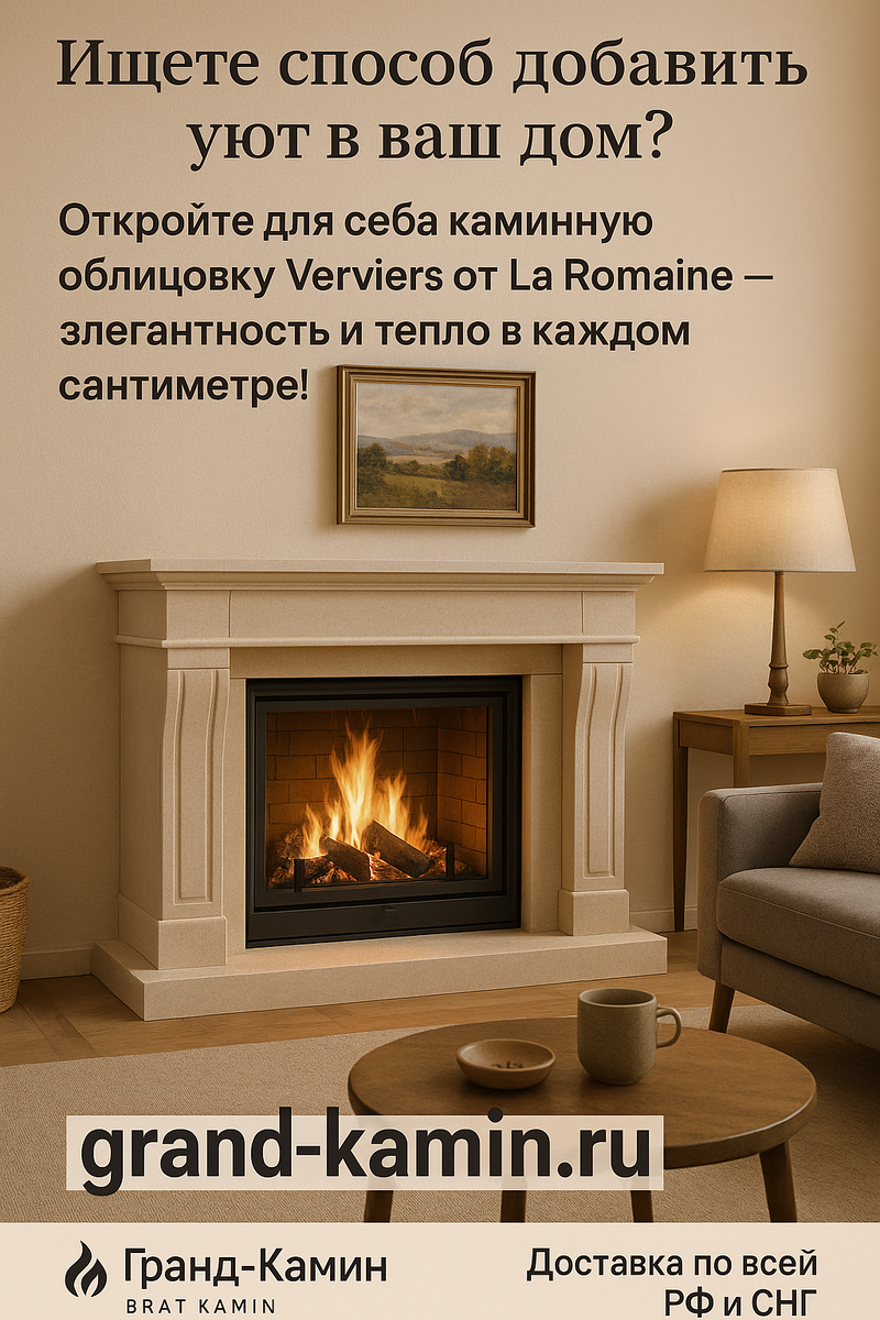    Идеальная каминная облицовка Verviers от La Romaine: создайте уют и стиль в вашем доме незамедлительно! Kamin