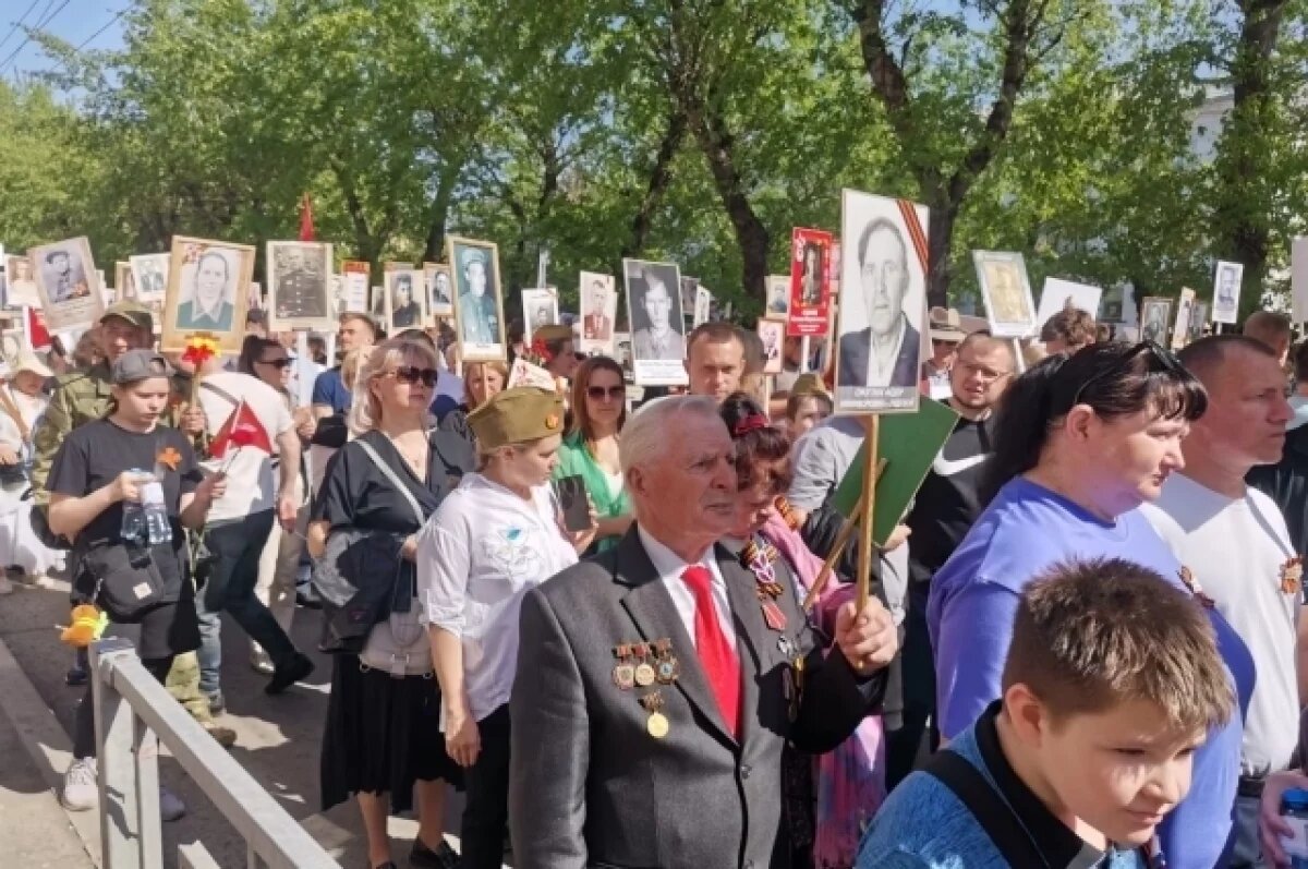    Шествие Бессмертного полка в Барнауле продлилось почти целый час
