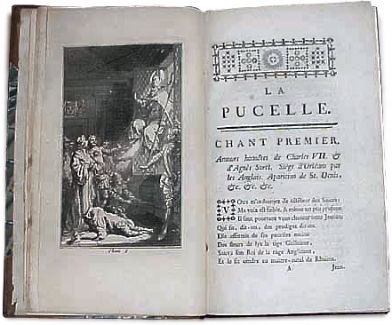 Первое авторизованное женевское издание (1762). Фронтиспис и начало Песни первой