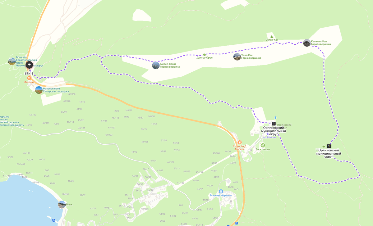 Карта маршрута