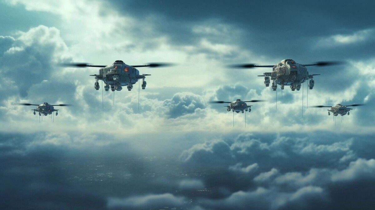 Принятые меры предосторожности не защитили здание белгородской обладминистрации от атака дрона в День Победы. Источник: изображение Midjourney