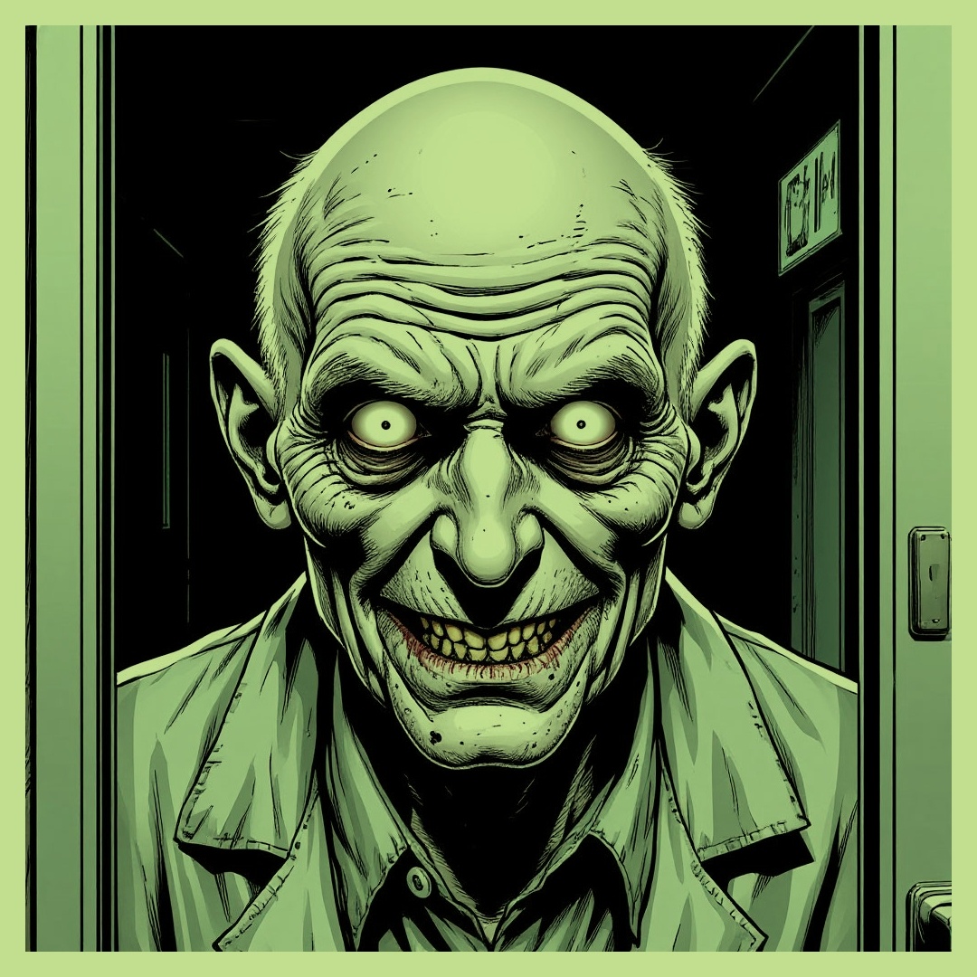 ... на меня смотрело бледное серое лицо...