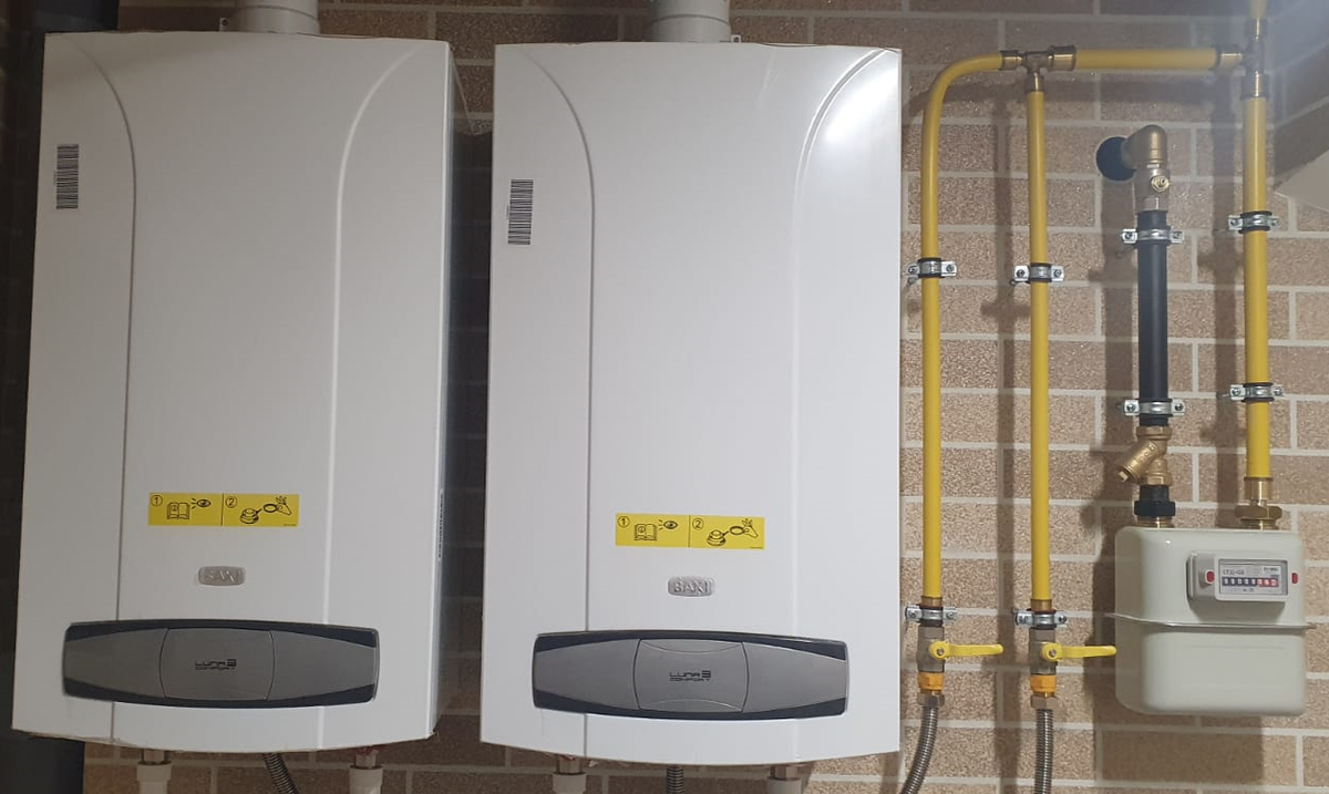 Два котла Baxi Luna 3 Comfort, установленные в параллель у одного из моих клиентов