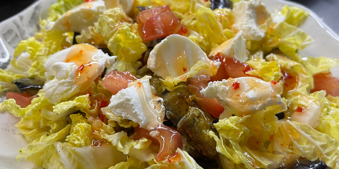 Салат с жареными баклажанами