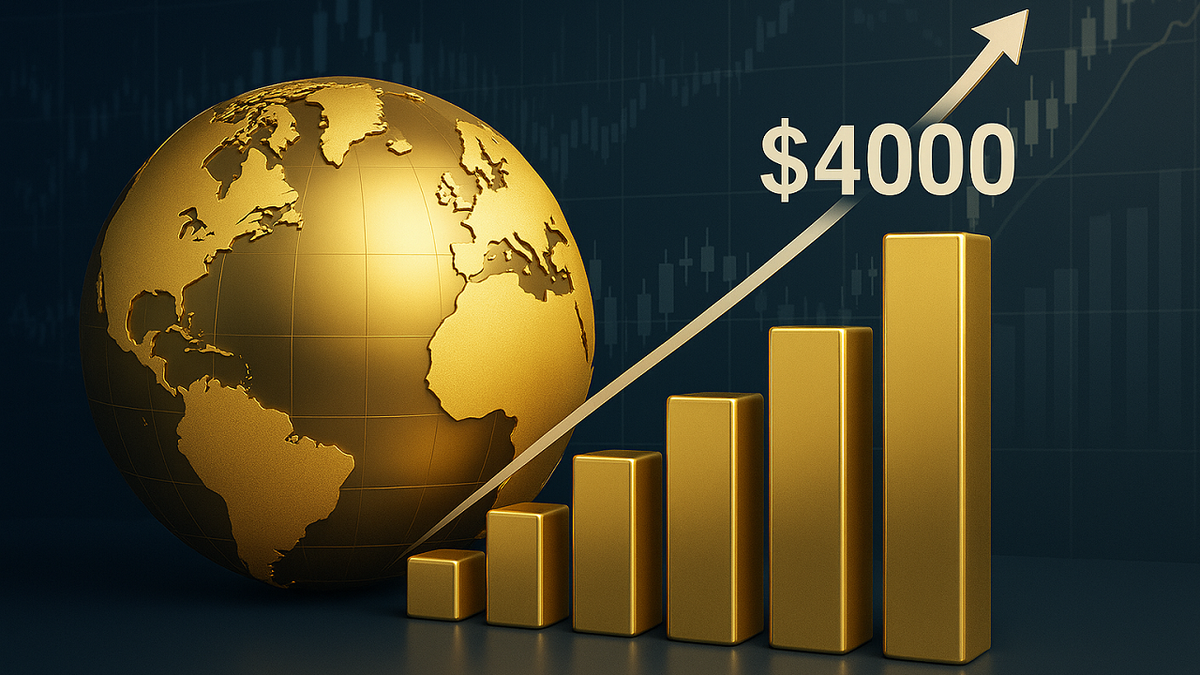 Цена золота уже смотрит в сторону 4000$