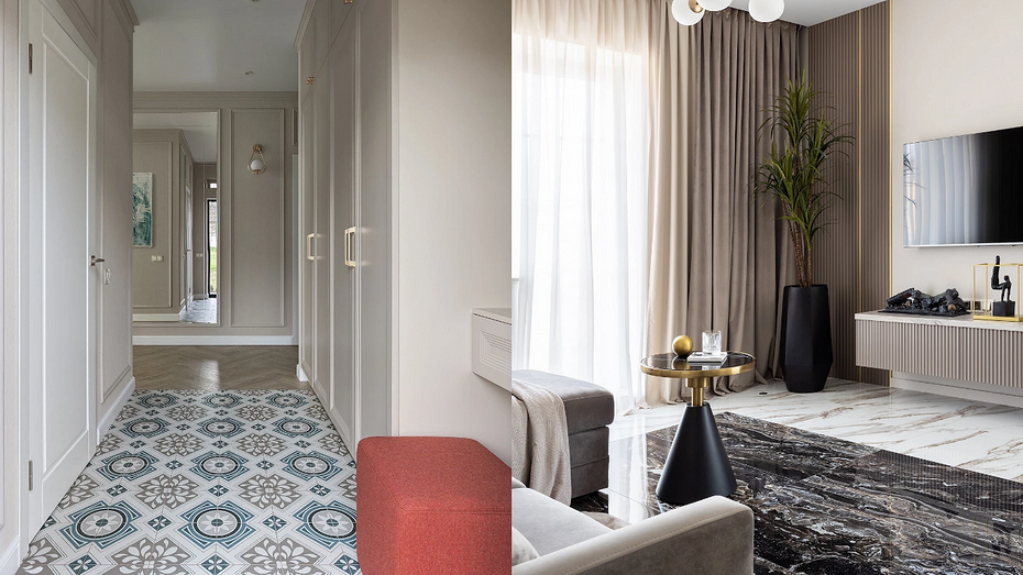 Слева проект Юлии Саутнер. Справа проект Натальи Николенко и Елены Черновой