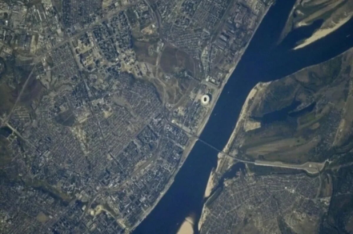    Космонавт Вагнер прислал фото Волгограда с орбиты к 9 Мая