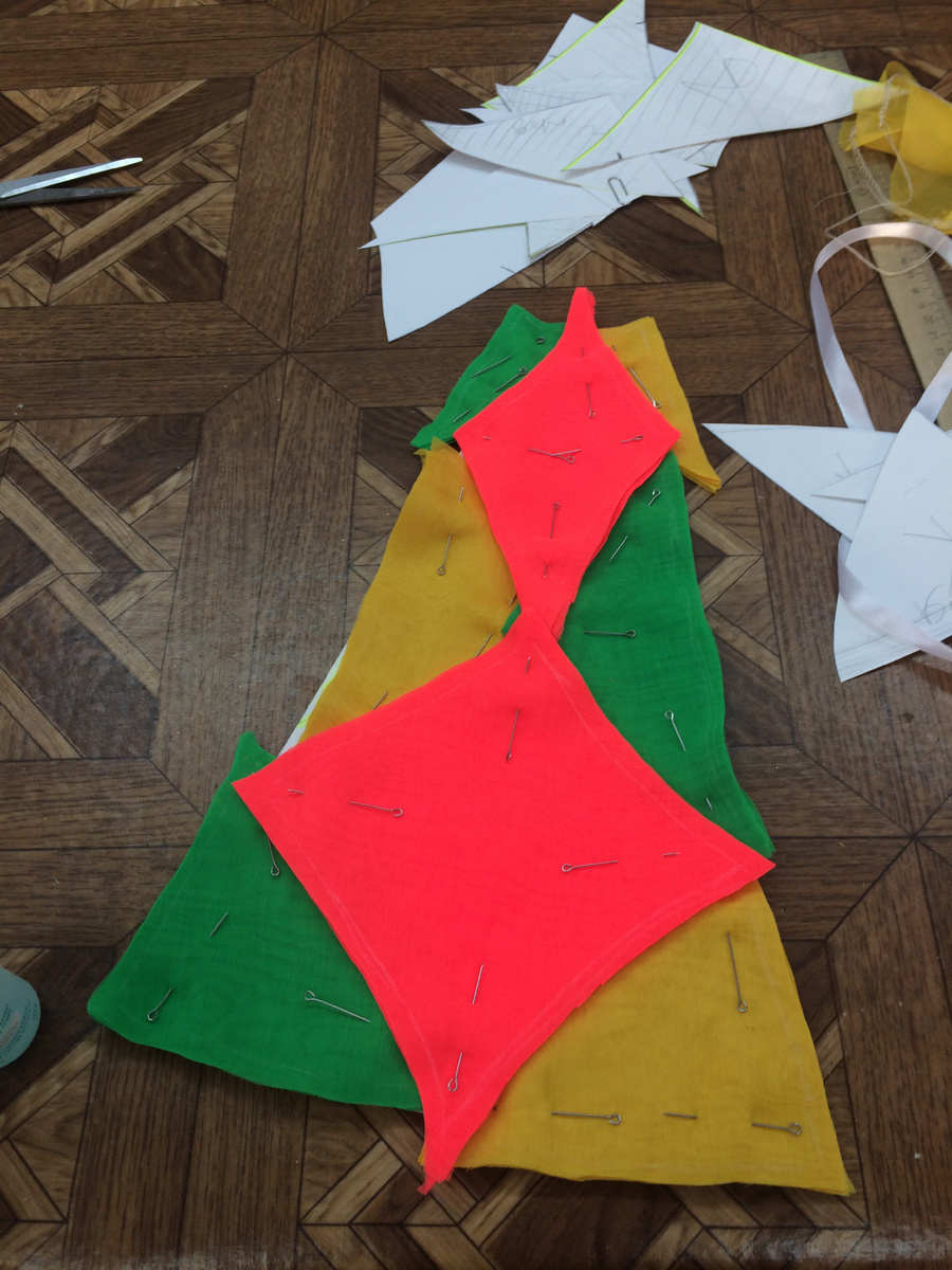 Макет декора секции тюника пачки 