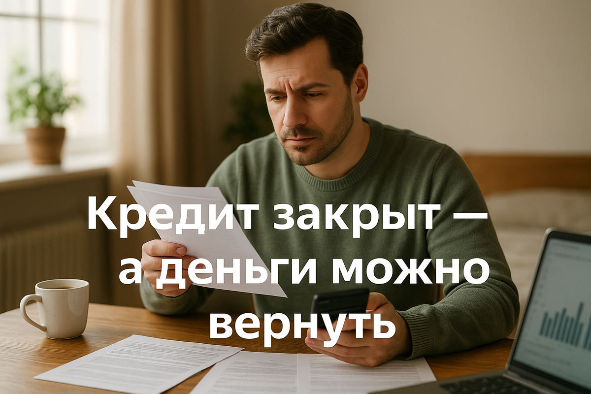 💡 Многие не знают: даже после закрытия кредита можно вернуть часть денег. Узнайте, как это сделать законно и быстро.