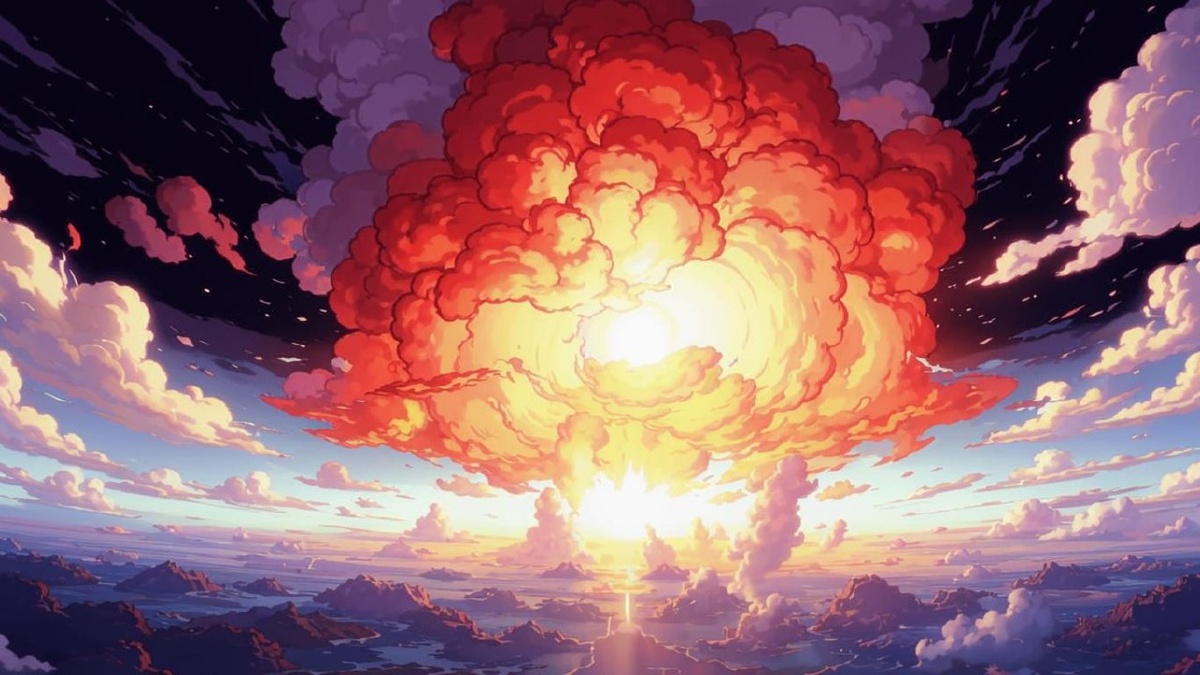 Непонятно, где небо, а где земля? Изображение созданно с помощью Кандинский 3.1 