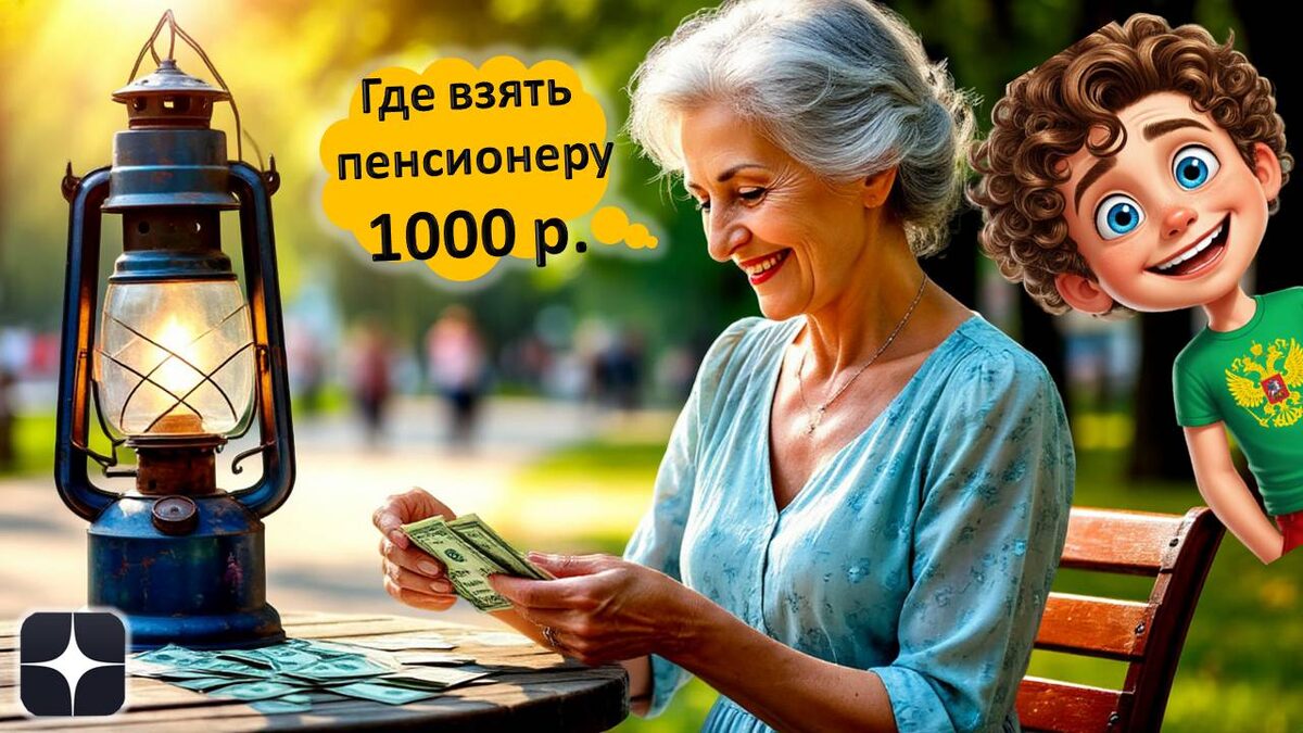 Где взять 1000 рублей пенсионеру.