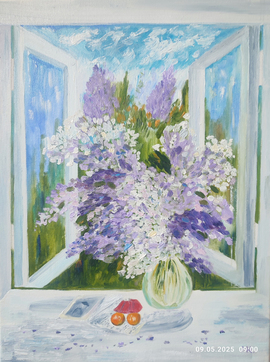 Был месяц май... Холст, масло. 30/40. Работа и фото автора.