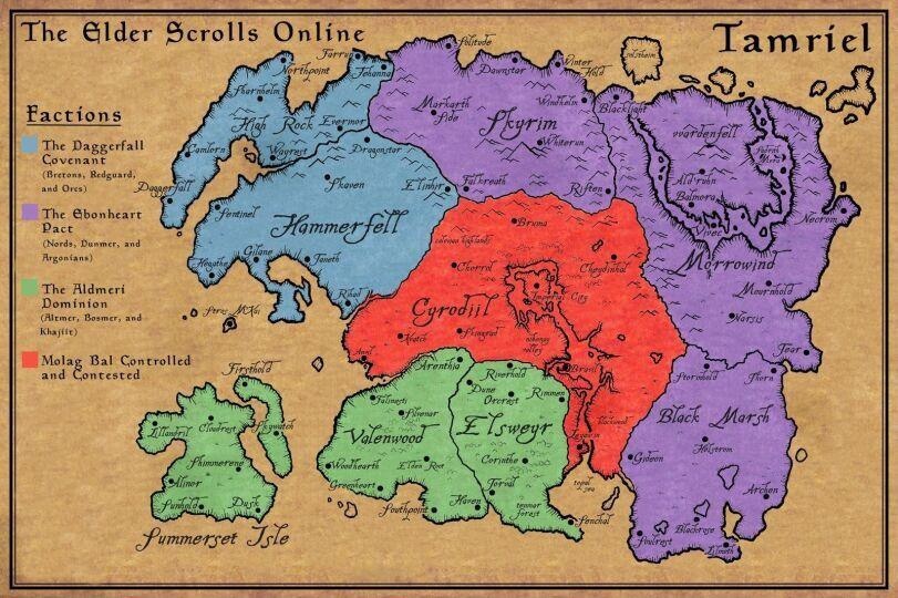 Карта Тамриэля